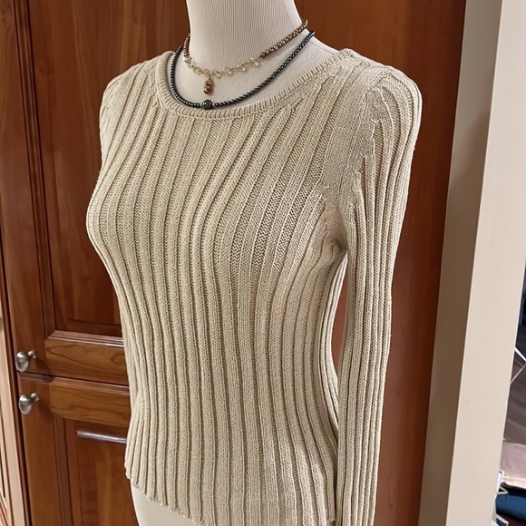 Maria de Ripabianca Creamy Oatmeal Open Back Sweater 8-10 - Picture 5 of 8
